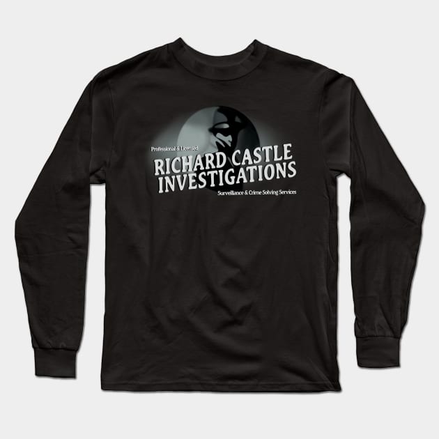 Richard Castle Investigations Long Sleeve T-Shirt by CraftyNinja